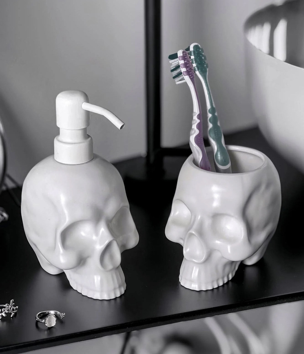 koupelnový set KILLSTAR - Cranium - White