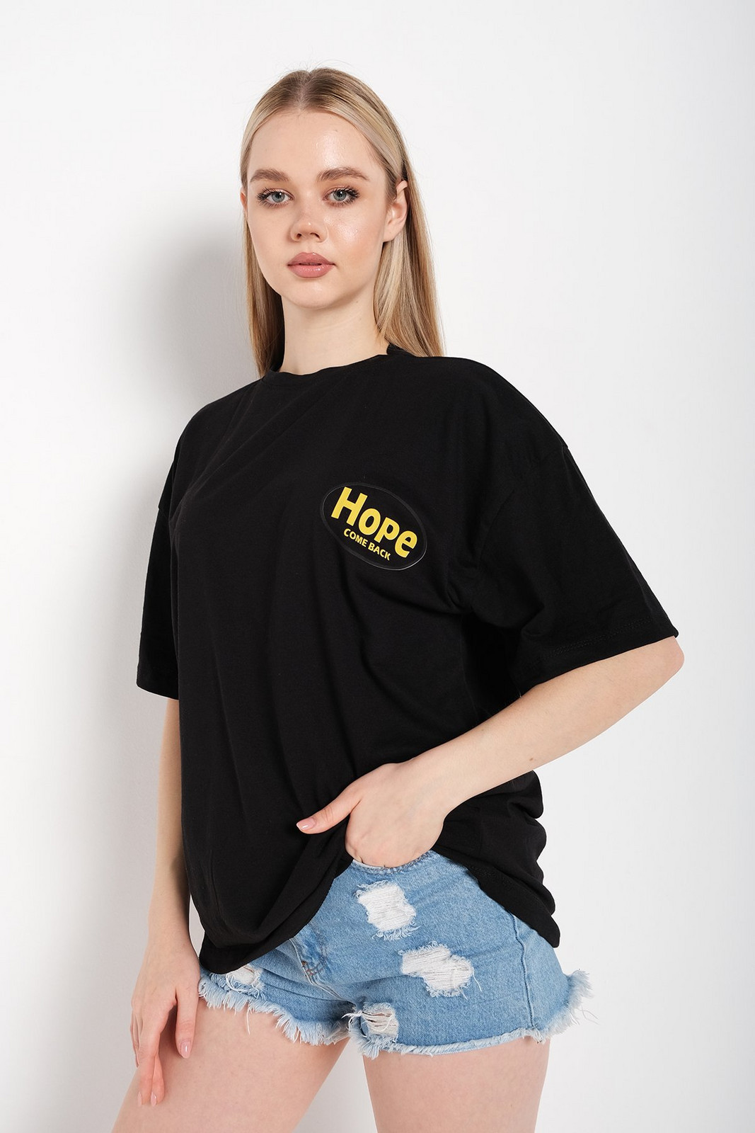 Know Hope Logo Printed Black T-Shirt