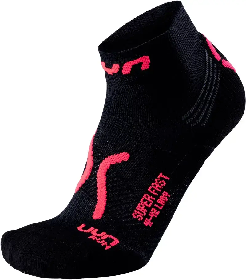 Dámské ponožky UYN Run Super Fast Socks, černo-růžová, 35-36