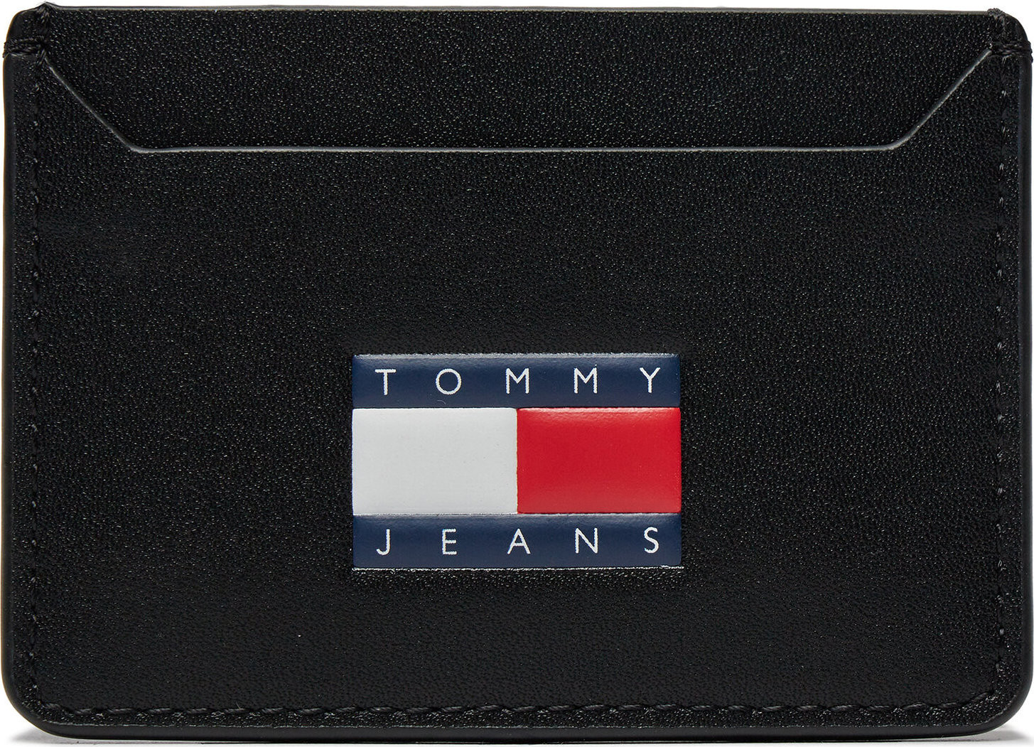 Pouzdro na kreditní karty Tommy Jeans Tjm Heritage Leather Cc Holder AM0AM12085 Černá