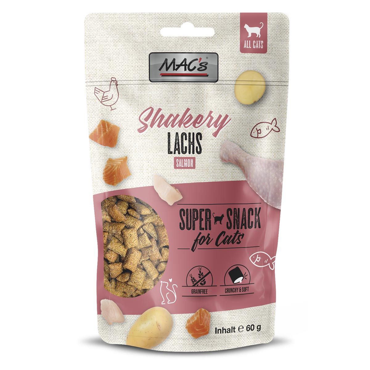 MAC's Cat Shakery Snacks losos 60 g