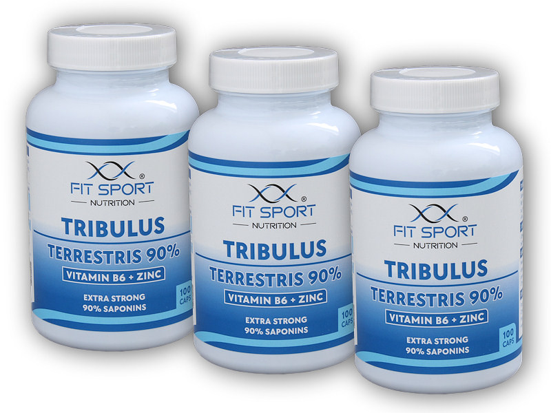 FitSport Nutrition 3x Tribulus Terrestris 90% + Vitamin B6 + Zinc 100 caps