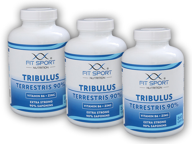 FitSport Nutrition 3x Tribulus Terrestris 90% + Vitamin B6 + Zinc 240 caps