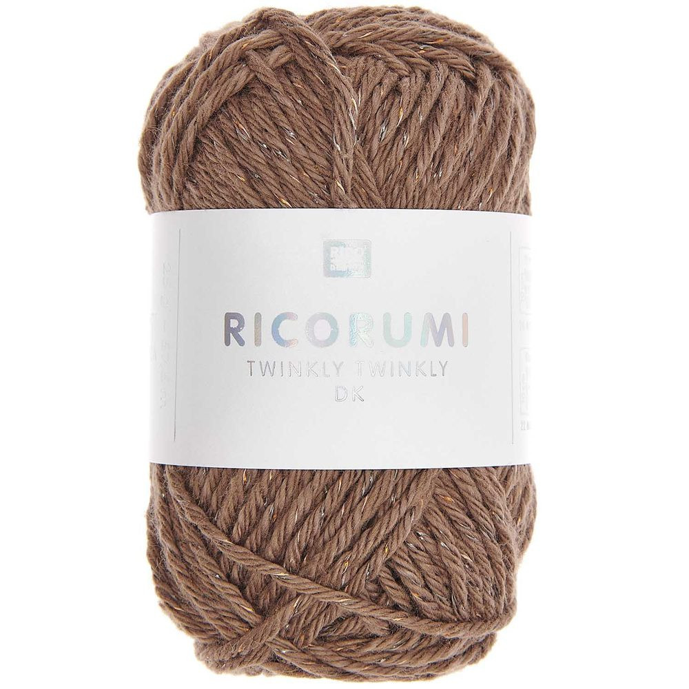 Rico Design Háčkovací příze Ricorumi Twinkly Twinkly odstín 015 hnědá - 1 ks