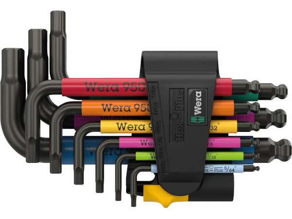 Wera 950/9 Hex-Plus Multicolour Imperial 3 inbus sada klíčů 9dílná