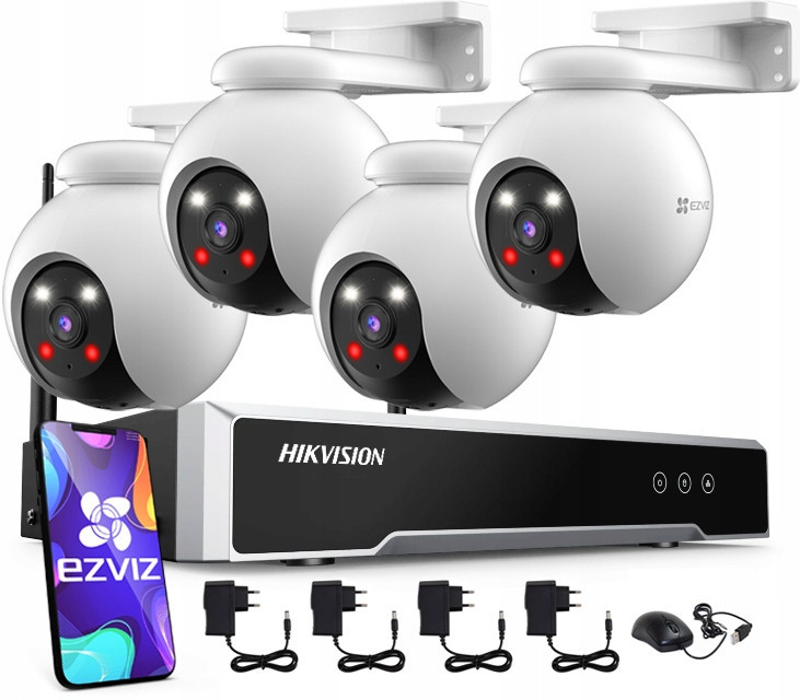 WiFi monitoring Pro rozšíření 4 Kamery Ezviz Rekordér 8 Kanálů Hikvision