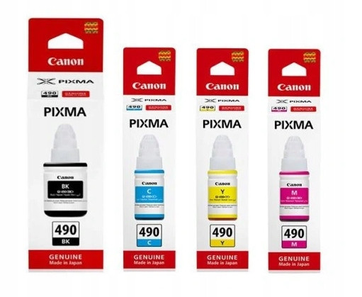 Sada 4x Inkousty Originální GI-490 Cmyk GI490 Canon