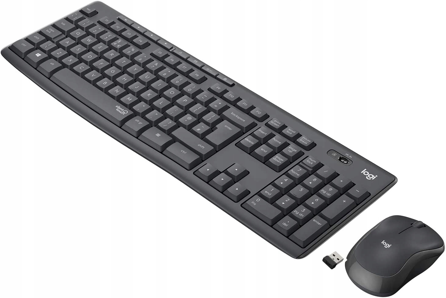 Set klávesnice a myši Logitech MK295 černý Nový Samolepky Bonus