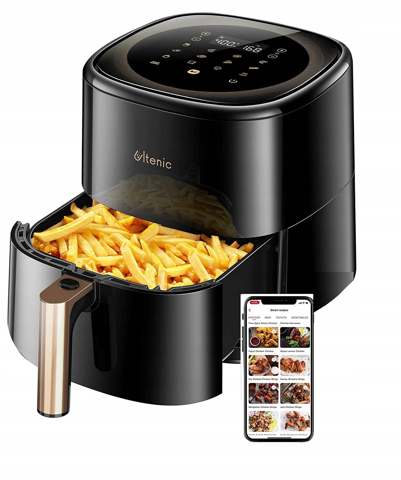 Fritéza 5L Bez tuku bezolejová nízkotučná Smart Air Fryer App