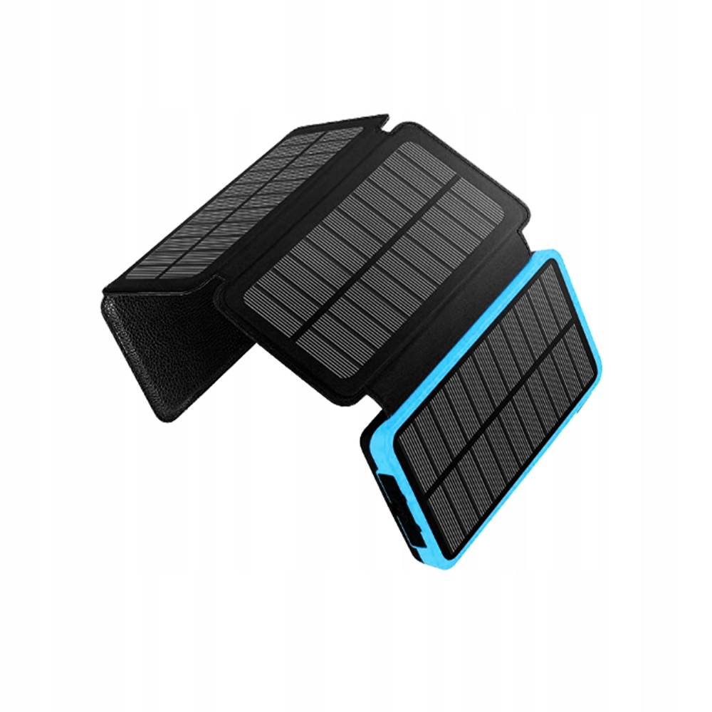 Solární powerbanka 25000mAh, čtyři solární panely a Led svítilna BP-5958