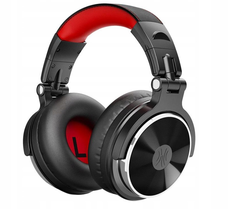 Sluchátka kolem uší OneOdio PRO-10 Černé červené otevřené balení