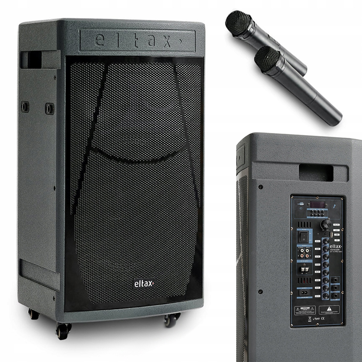 Eltax Voyager Bt 15 Pro Mkii Aktivní Sloupec 2x Sd mikrofony Bt Usb 500 W