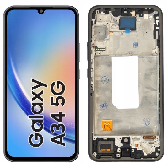 LCD Displej Pro Samsung A34 5G Incell Rámeček Černý