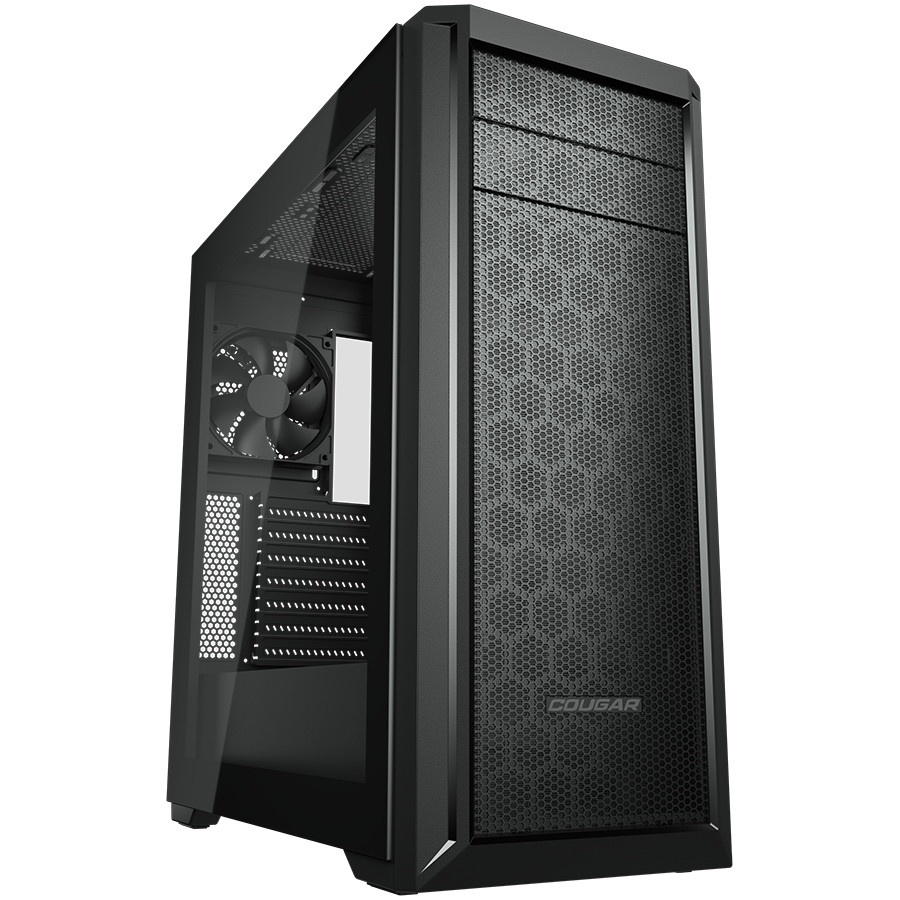 Robustní velká Pc skříň Cougar MX330-G Pro Atx 120mm Tvrzené sklo Černá