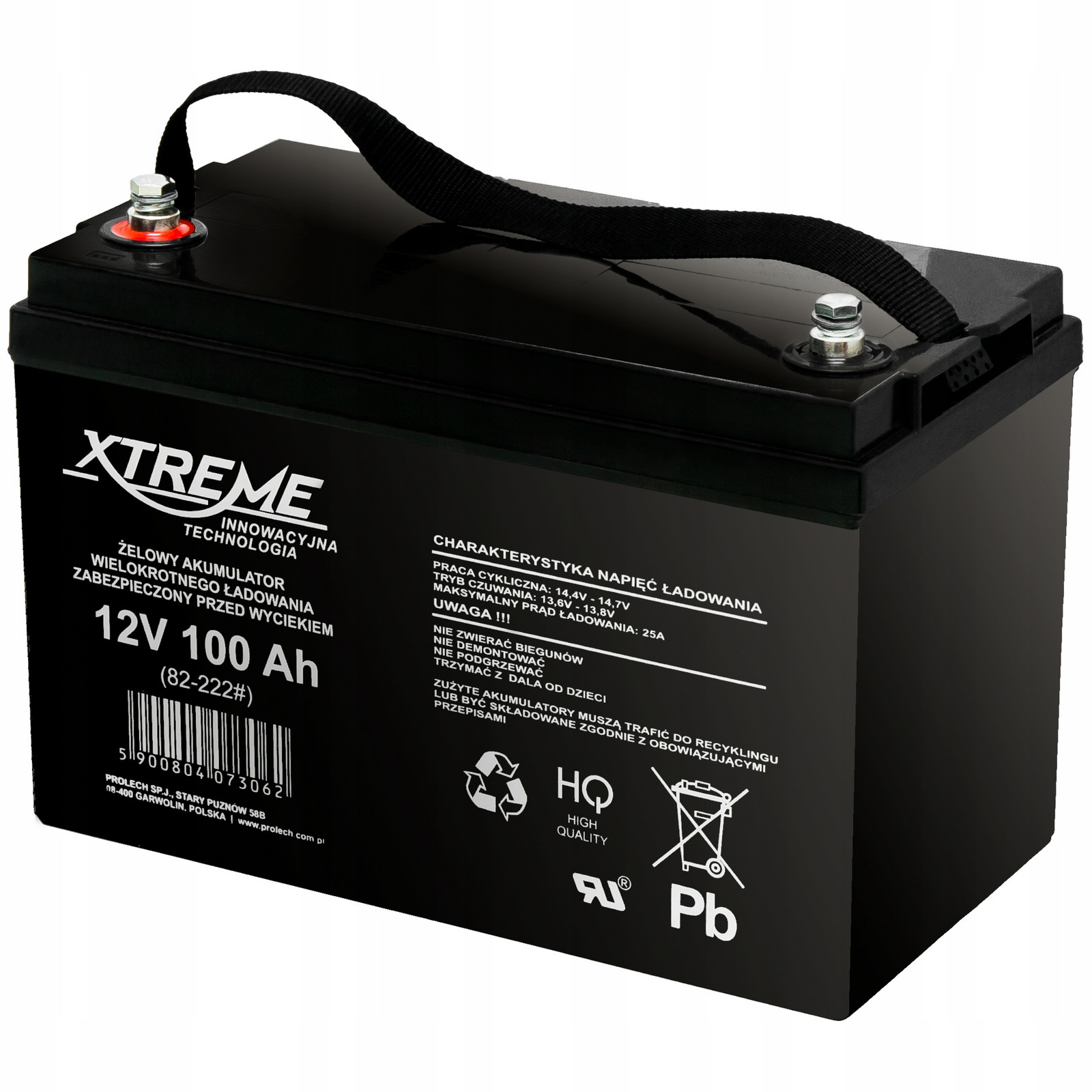 Baterie olověná 12V 100Ah Xtreme 82-222 gelový a