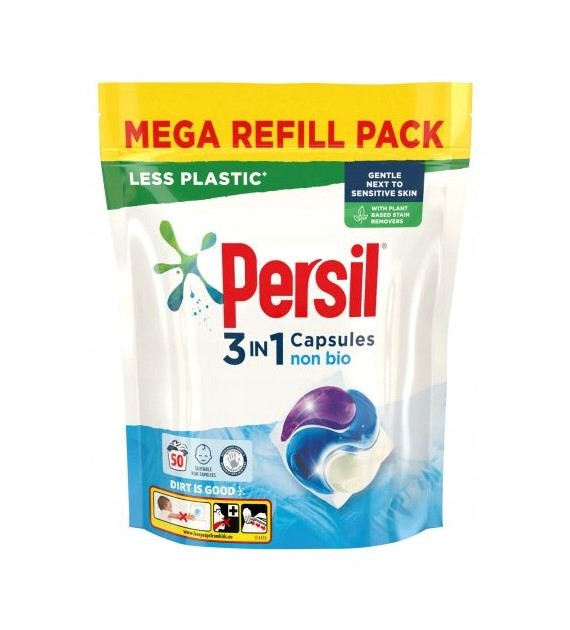 Persil Non Bio kapsle na praní 50 kusů Uk barvy a tkaniny jemné