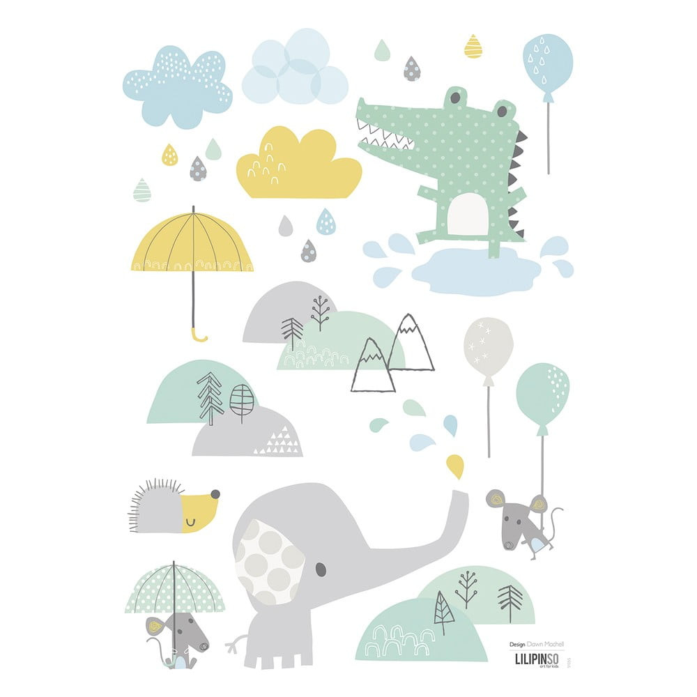 Arch samolepek 30x42 cm Smile It'S Raining – Lilipinso