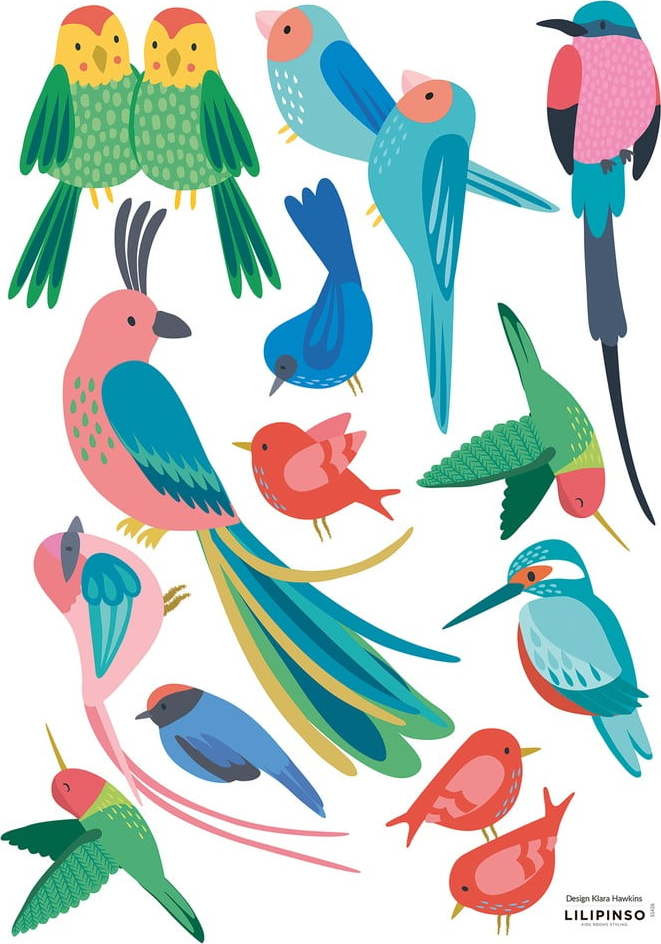 Arch samolepek 30x42 cm Rio Tropical Birds – Lilipinso