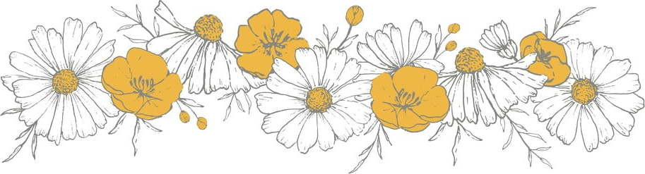 Dětská samolepka 64x18 cm Flowers Braid – Lilipinso