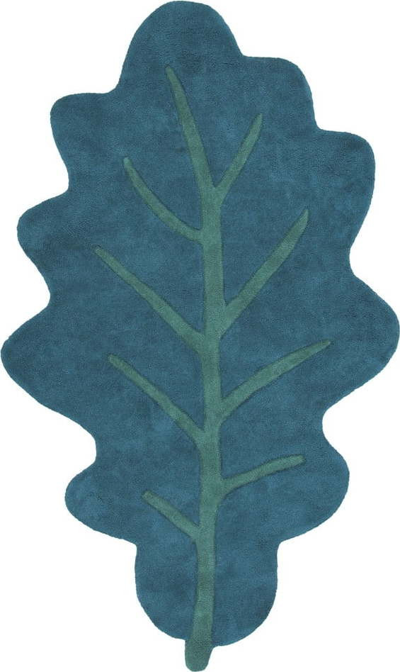 Dětský koberec v petrolejové barvě 90x150 cm Oak Leaf – Lilipinso