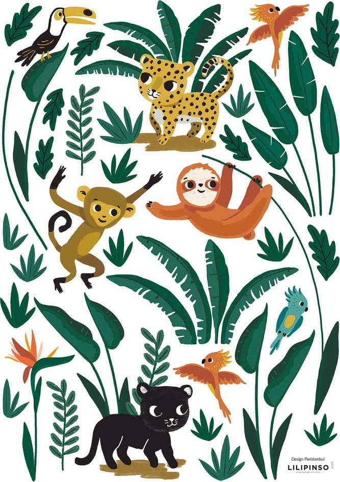 Arch samolepek 30x42 cm Jungle Animals – Lilipinso