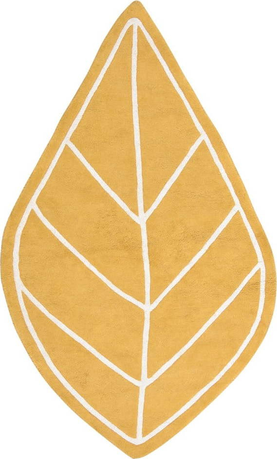 Žlutý dětský koberec 90x150 cm Autumn Leave – Lilipinso