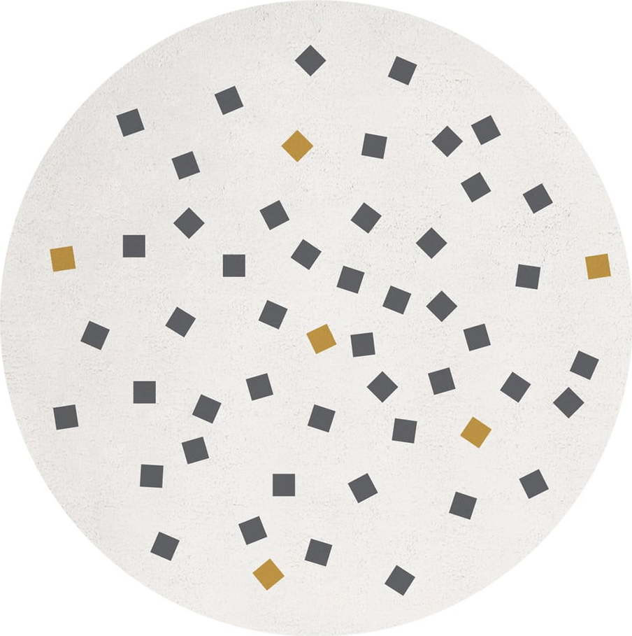 Krémový dětský koberec ø 150 cm Small Squares – Lilipinso