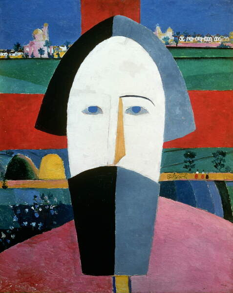 Malevich, Kazimir Severinovich Malevich, Kazimir Severinovich - Obrazová reprodukce The Head of a Peasant, (30 x 40 cm)