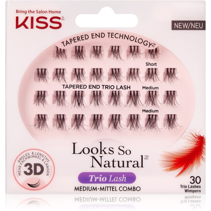 KISS Look So Natural trsové nalepovací řasy s uzlíkem Lavish 30 ks
