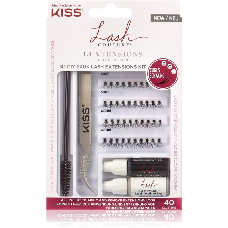 KISS Lash Couture LuXtensions set pomůcek pro aplikaci umělých řas 40 ks