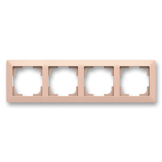 ABB ZONI® 3901T-A00040 142 rámeček čtyřnásobný PUDROVÁ/BÍLÁ