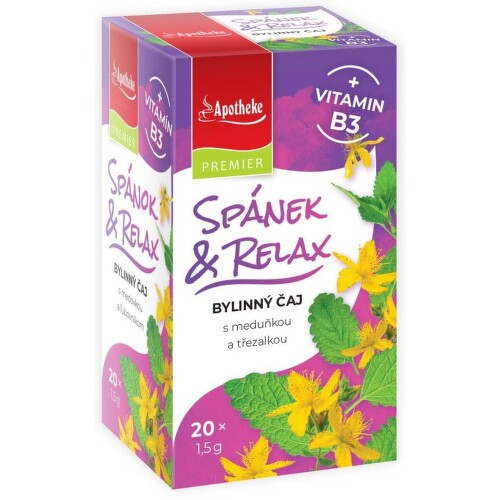 Apotheke Spánek&relax čaj + Vitamin B3 20x1.5g