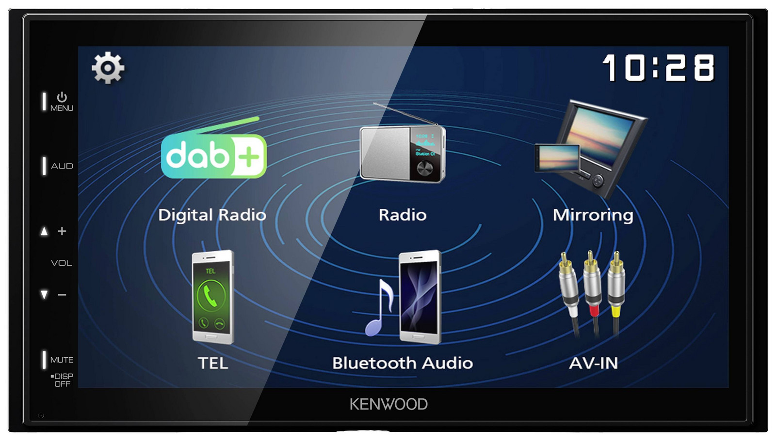 Kenwood DMX129DAB multimediální přehrávač do auta (2 DIN) Bluetooth® handsfree zařízení, DAB plus  tuner, konektor pro couvací kameru, konektor pro dálkové ovládání