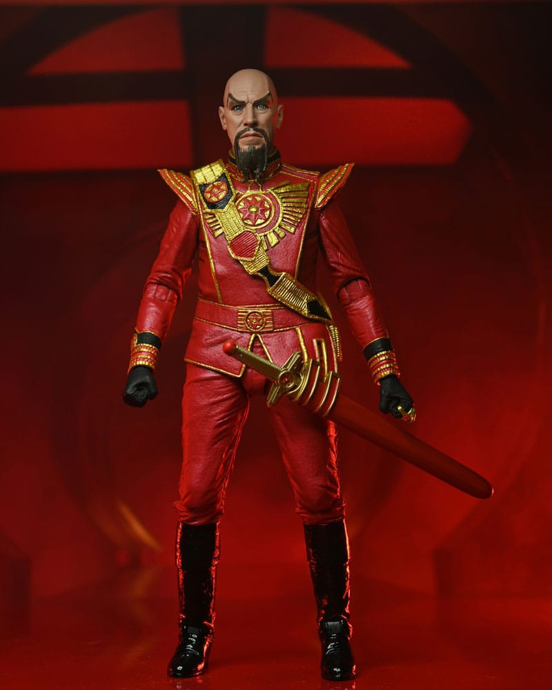 NECA | Flash Gordon (1980) - sběratelská figurka Ultimate Ming (Red Military Outfit) 18 cm