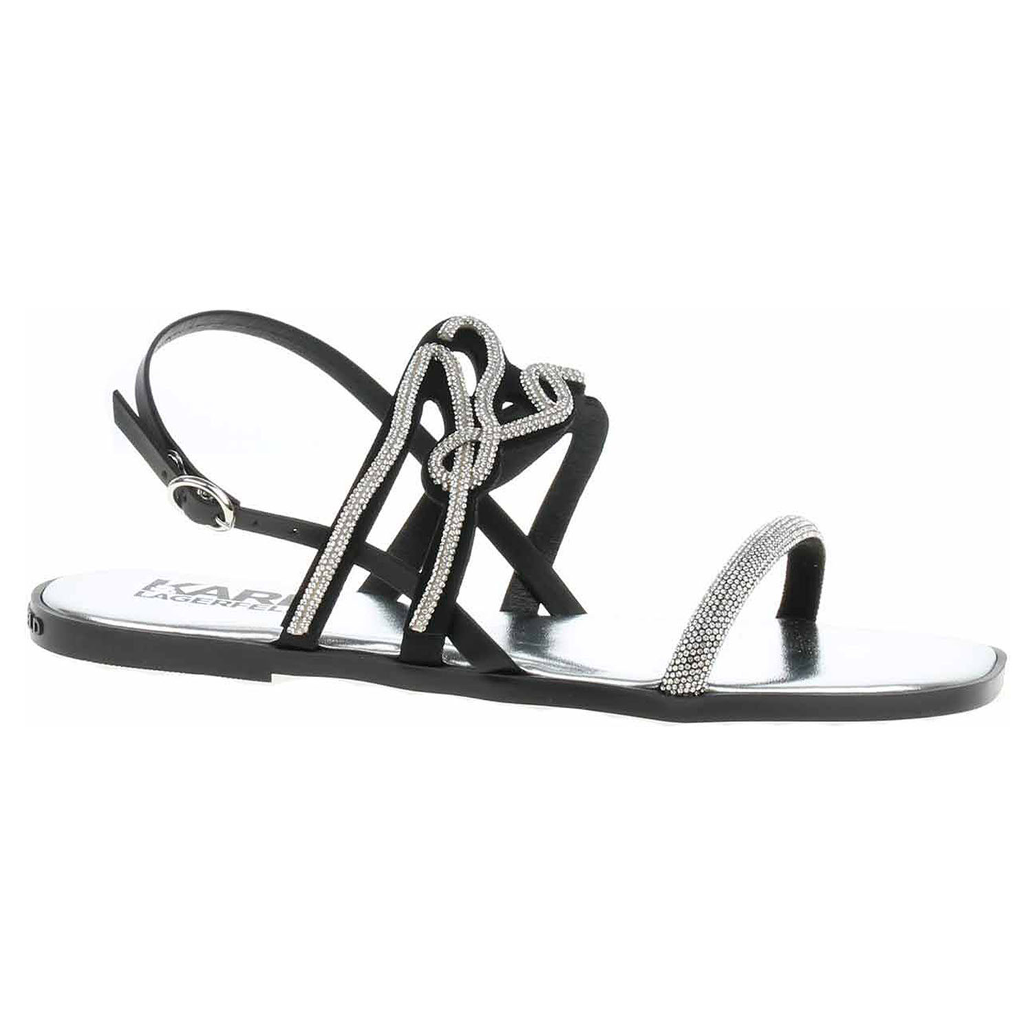 Ecco Dámské sandály Karl Lagerfeld KL87425 GSL heavy glitter silver 23801929