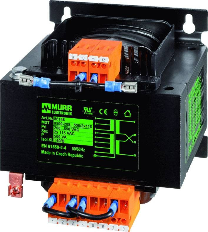 Murrelektronik 86154 řídicí transformátor 1 x 208 V/AC, 230 V/AC, 380 V/AC, 400 V/AC, 420 V/AC, 440 V/AC, 460 V/AC, 480 V/AC, 500 V/AC, 525 V/AC, 550 V/AC 2 x