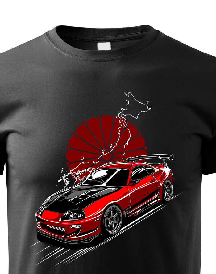 Dětské tričko s potiskem Toyota Supra JDM -  tričko pro milovníky aut