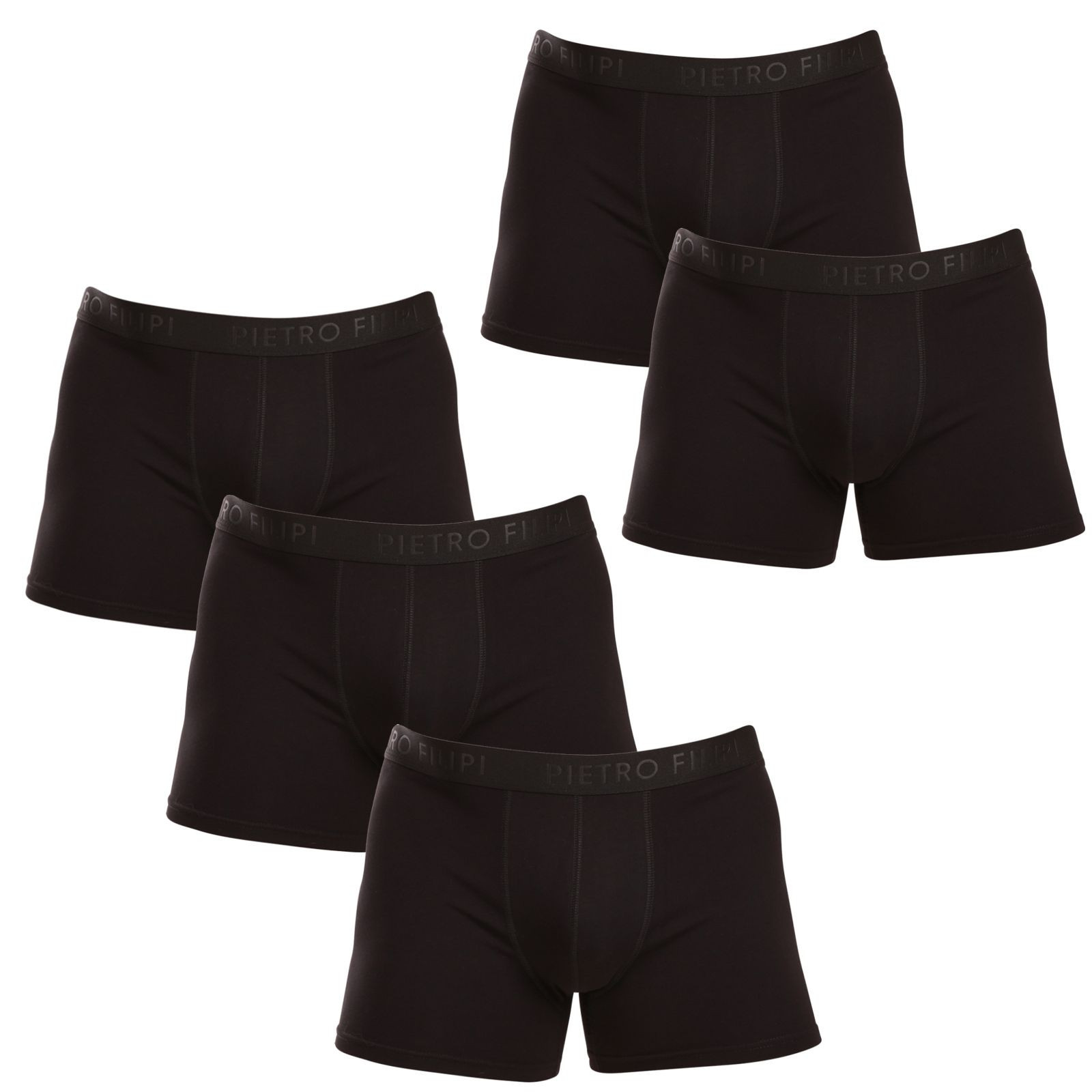 5PACK pánské boxerky Pietro Filipi černé (5BCL001) XXL