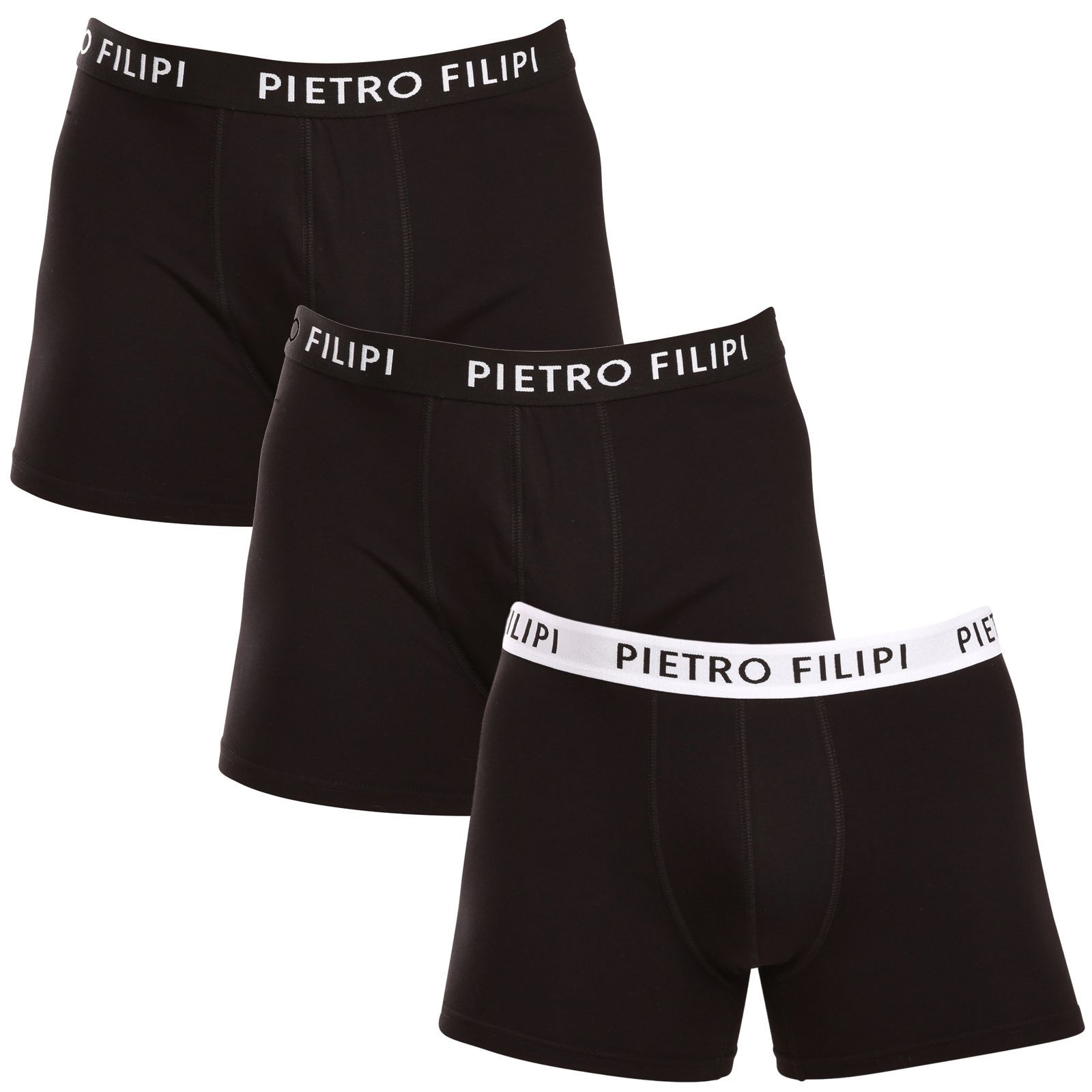 3PACK pánské boxerky Pietro Filipi černé (3BCL006) XXL