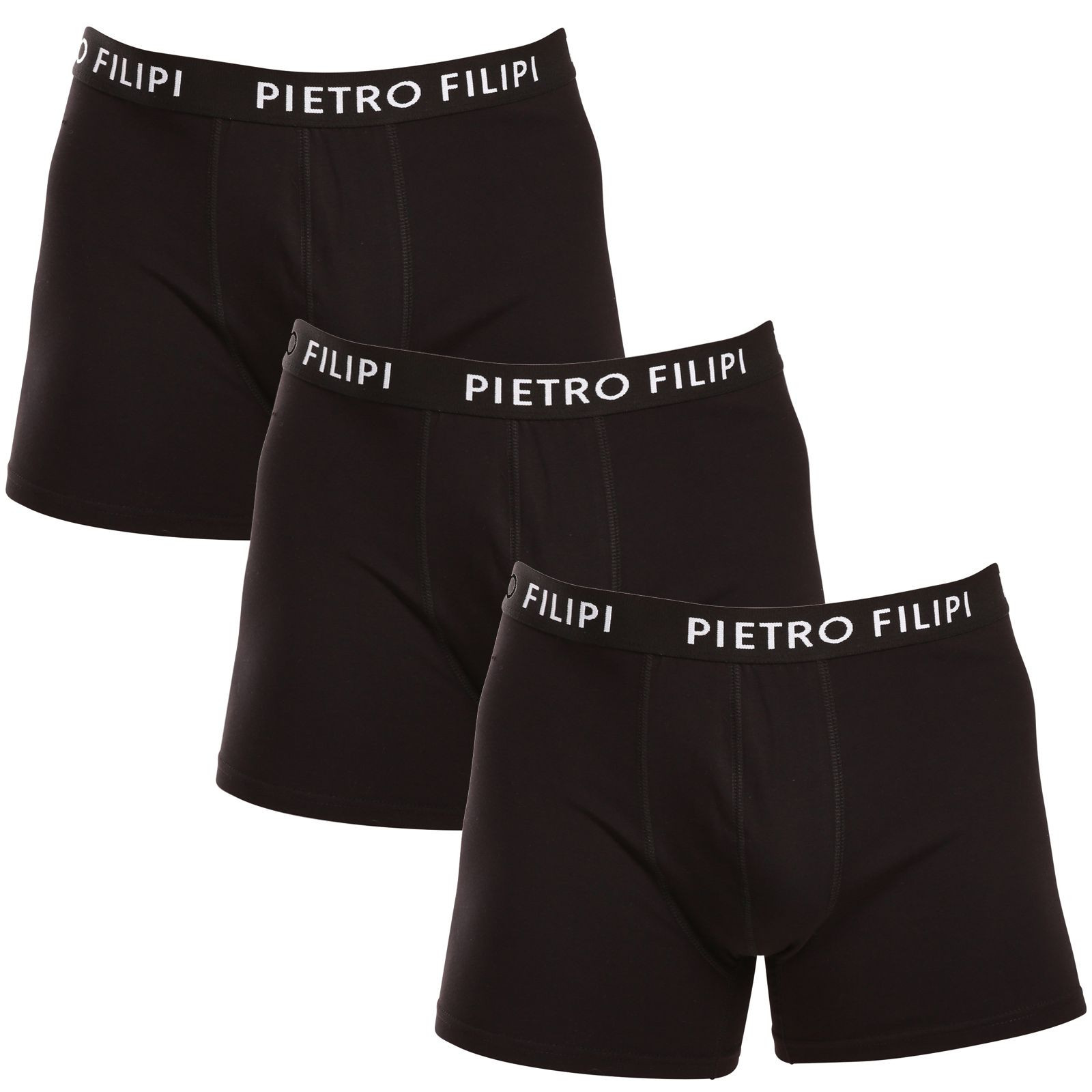 3PACK pánské boxerky Pietro Filipi černé (3BCL002) XXL