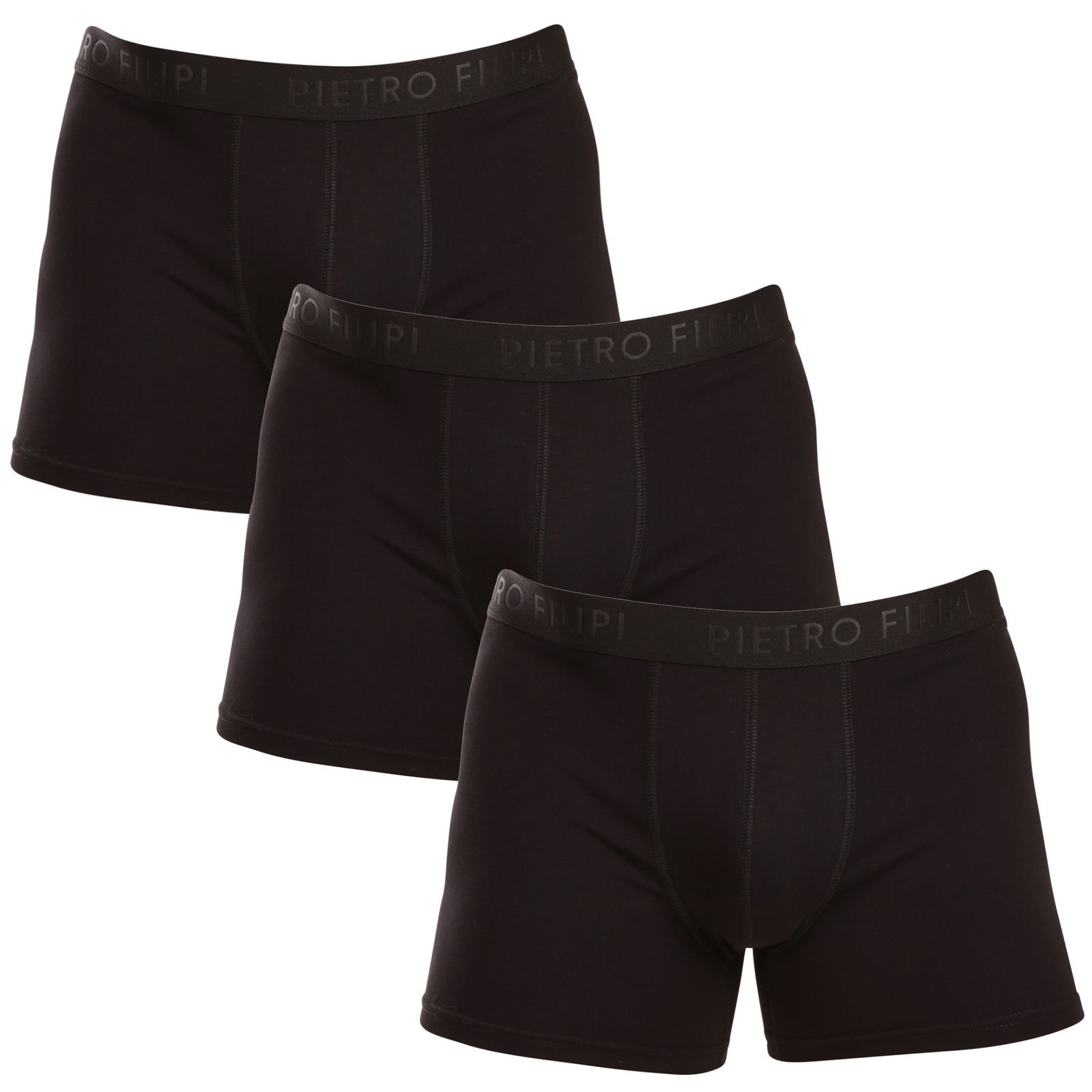 3PACK pánské boxerky Pietro Filipi černé (3BCL001) XXL