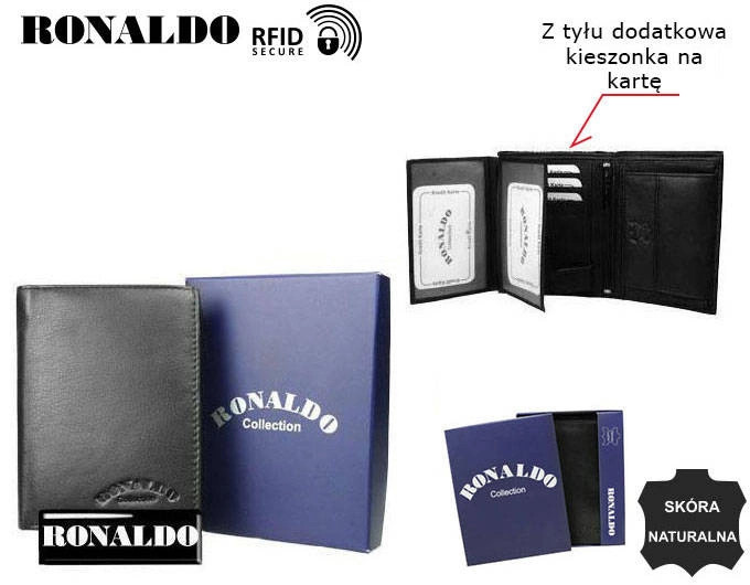 Ronaldo Pánská peněženka Olithosi černá One size