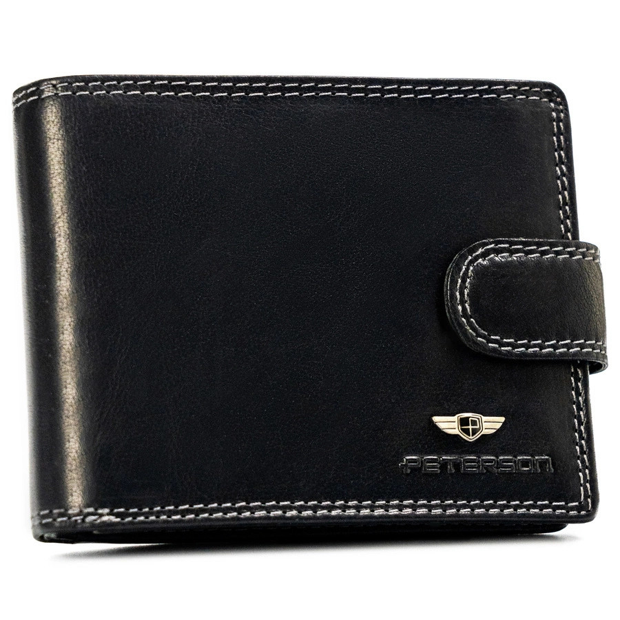 Peterson Pánská kožená peněženka Adraethon černá One size