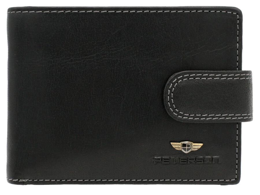 Peterson Pánská kožená peněženka Theripus černá One size