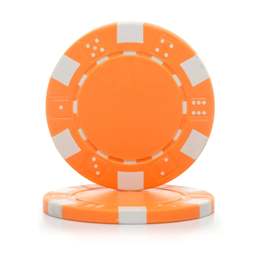 Profesionální kusový žeton design Flop 13g-oranžový