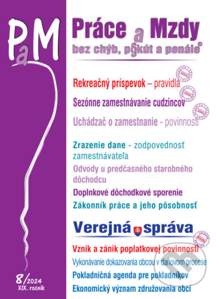 Práce a Mzdy bez chýb, pokút a penále č. 8 / 2024 - Rekreačný príspevok – pravidlá - Poradca s.r.o.
