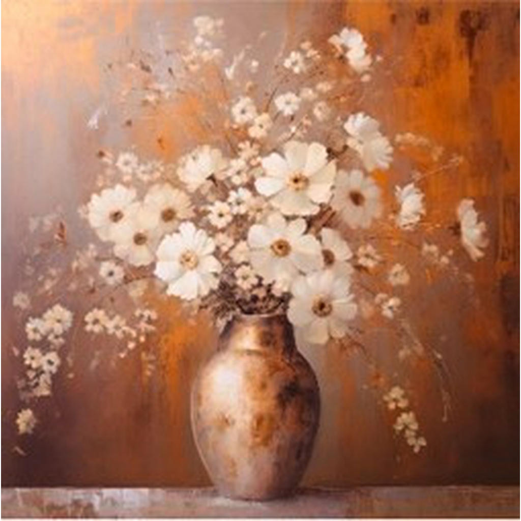 OBRAZ NA KOVU, zátiší, 50/50/2 cm