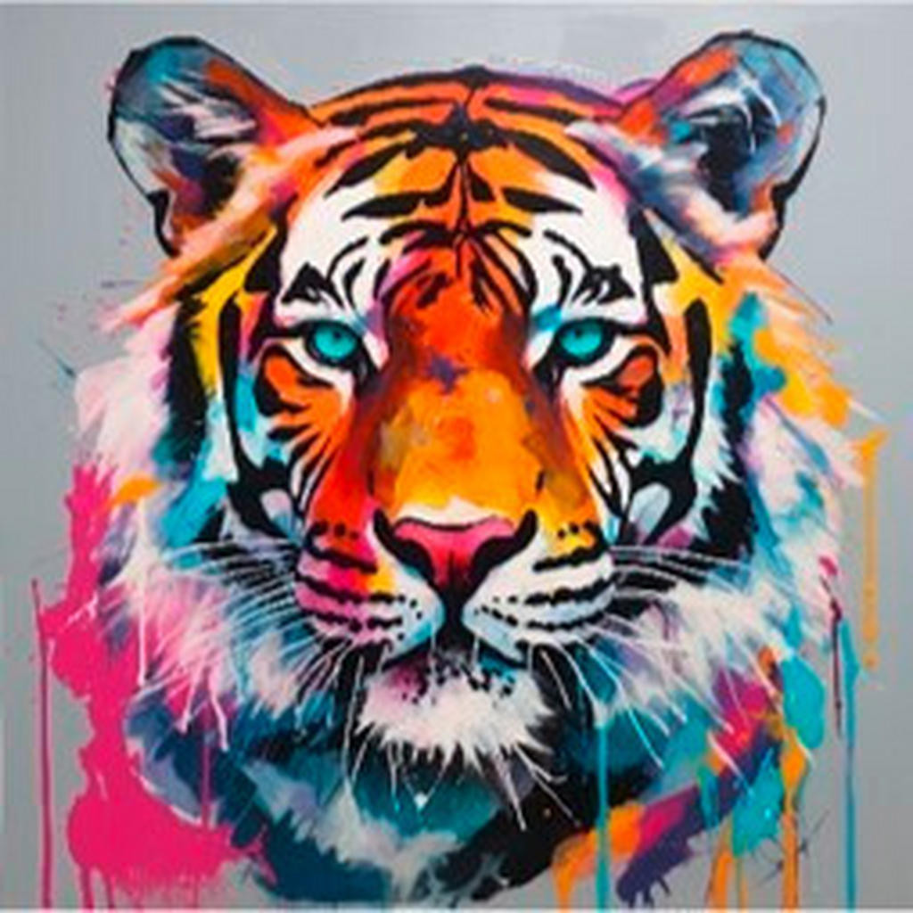 OBRAZ NA KOVU, zvířata, 50/50/2 cm