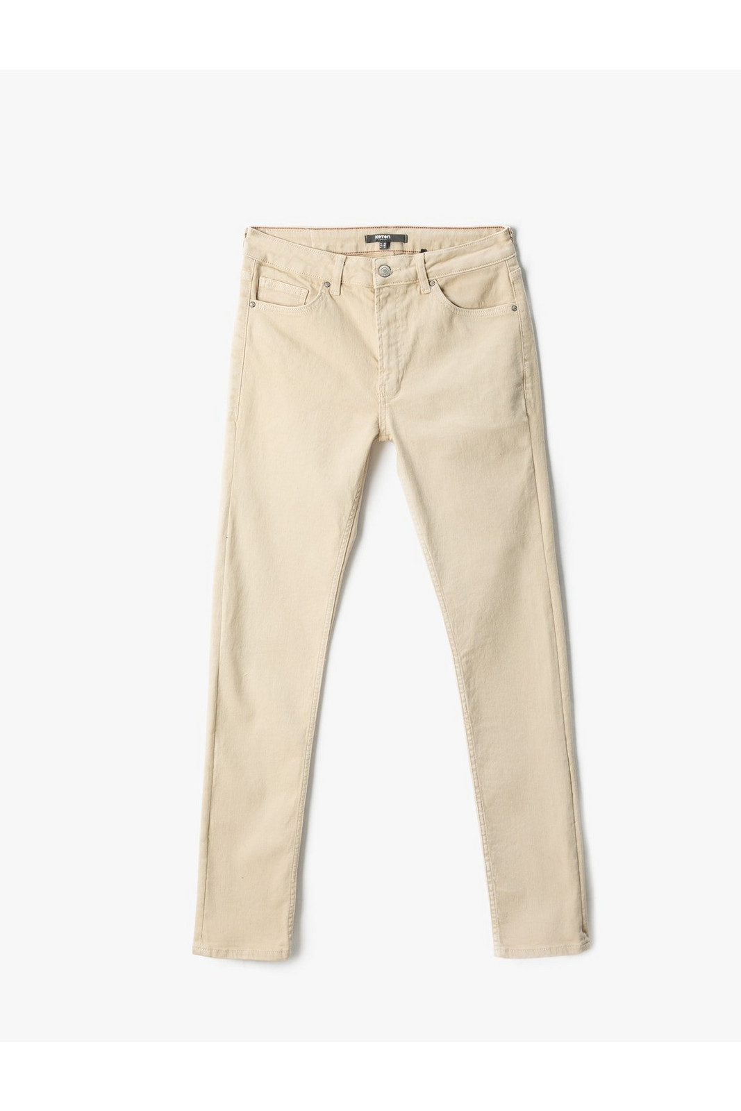 Koton Basic Gabardine Trousers with 5 Pockets Button Detailed.