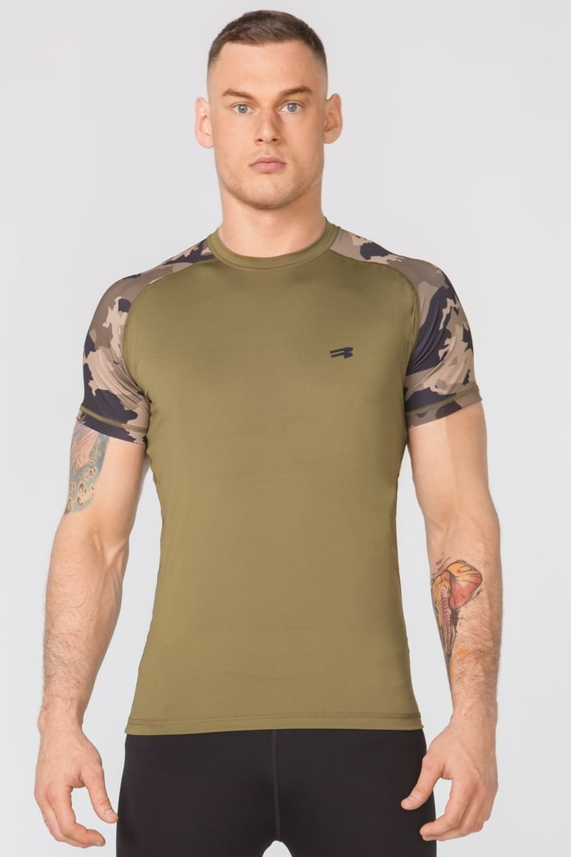 Rough Radical Man's T-shirt Furious Army Khaki/Camo